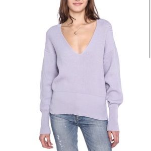 Free People Lavender “Allure” pullover sweater NWT